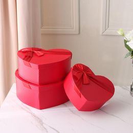 Geschenkverpakking Valentijnsdag Verpakkingsdozen Kerstset van 3 hartvormige bloemist hoed bloemen snoep