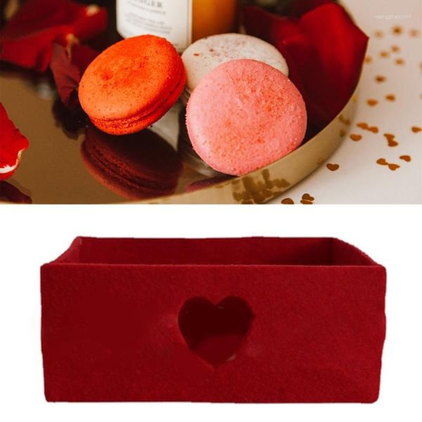 Emballage cadeau saint valentin boîte rouge amour coeur bonbons emballage en tissu réutilisable présente des boîtes cadeaux de fête fournitures