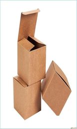 Envoltura de regalo de varios tamaños Kraft Paper Box de regalo Cajas de cartón Pequeñas Fábrica Fábrica Entrega de caída completa 2021 Hom Bdegar2269829