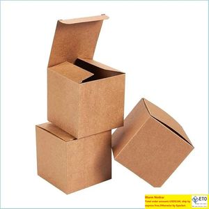 Geschenkomschakeling Verschillende maat Kraft Paper verpakking Geschenkdoos Small kartonnen dozen vierkante fabriek Groothandel drop levering 2021 HOM BDEGARDEN DH5IQ