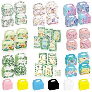 Geschenkwikkeling Verschillende thema Candy Paper Boxes For Sweets Christmas Jungle Packaging Box Happy Birthday Party Baby Shower Decoratie