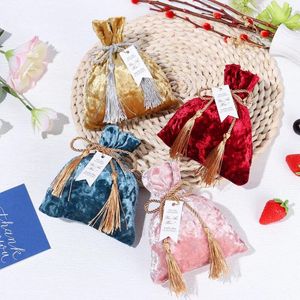 Emballage cadeau Velours Cordon Gland Sac Boîte De Bonbons Sacs Poches En Tissu De Mariage Pochettes De Mode