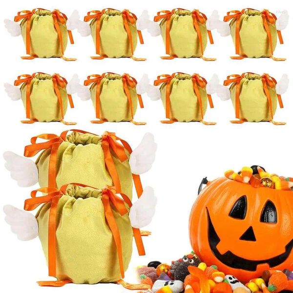 Enveloppe-cadeau Velvet Duckling Sacs Halloween Decorations 10pcs Birthday Party Favors Supplies Biscuit