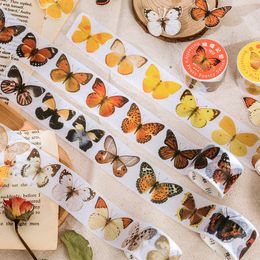 Papel de regalo Vintage serie de poemas de mariposas, paquete de pegatinas de papel Washi, etiqueta decorativa para diario DIY, regalo para álbum de recortes, regalo