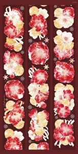 Cadeau Wrap Vintage Charme Rouge Jaune Fleur Or Brillant Washi PET Tape Planificateur DIY Carte Faire Scrapbooking Plan Autocollant Décoratif