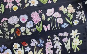 Emballage cadeau Vintage magnifique Floral-02 Washi ruban pour animaux de compagnie pour la fabrication de cartes bricolage Scrapbooking autocollant décoratif