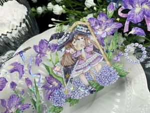 Cadeau cadeau Vintage Iris Witch Girl Washi PET Tape pour la fabrication de cartes Décoration DIY Scrapbooking Plan Autocollants
