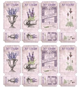 Geschenkwikkeling Vintage Lavender Label Bill Stickers Decoratief dagboek Scrapbooking Materiaal Handgemaakte collage Esthetische ambachtelijke benodigdheden