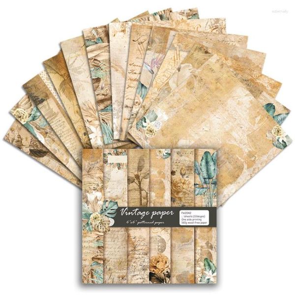 Emballage cadeau Vintage papier Pack 6 