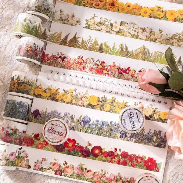 Cadeau cadeau Vintage Rose Tournesol Fern Feuille Fleur Autocollant Pack DIY Journal Junk Journal Décoration Plante Étiquette Autocollants Scrapbooking