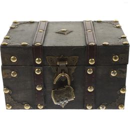 Gift Wrap Vintage Schat Sieraden Case Box Thuis Opslag Hout Souvenir Organizer Collectie Legering Oorbel Kind Houten
