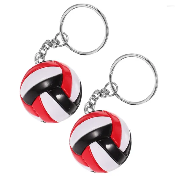 Keychains de volleyball enveloppe-cadeau 3pcs Retour Favors Portable Sports Ball Keychain Key Ring