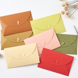 Geschenkwikkel Voucher Envelop Small wenskaart Naam Stamping Love Pearlescent Paper Mini Envelopes