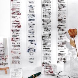 Geschenkwikkel Washi Paper Strip Tape Emotionele tekst Creatief Engels DIY Decoratie Stationerijen Supplies Scrapbooking Craft Standard