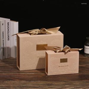 Envoltura de regalo Cajas de cumpleaños para bodas Suministros para eventos y fiestas Embalaje Dulces Chocolate Día de San Valentín Decoración Bolsa de asas Flip Box