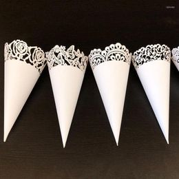 Geschenkwikkeling Wedding Confetti Cones Holder Support voor decoratie Kraft Paper Box Tray