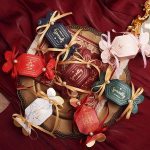 Emballage cadeau faveurs de mariage et boîte de cadeaux papier bonbons chocolat emballage fournitures de fête décorations Bomboniera cadeaux boîtes cadeau