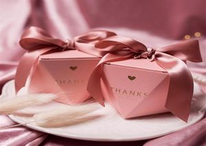 Enveloppe cadeau Favors Candy Box Creative Pink Gifts Boîtes Baby Shower Paper Package Chocolate Festival Festival Party Supplies Thank You3923411