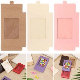 Gift Wrap Wedding Favors Kids Birthday Party Supplies Kraft Paper Box Clear Pvc Window Candy Candy Emballage Sac Cake