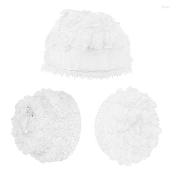 Papier Cadeau Bague De Mariage Oreiller Boîte Ruban Bowknot Gâteau En Forme De Perle Rose Cérémonie Fournitures Blanc