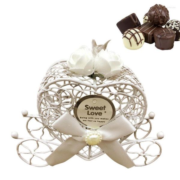 Papel de regalo Cajas de dulces de boda Corazón para favores Caja de estilo europeo Decoraciones de mesa de pastel Baby Showers