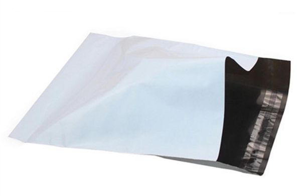 Emballage cadeau couleur blanche auto-adhésif Poly Mailer enveloppe postale pochettes en plastique Express courrier sacs