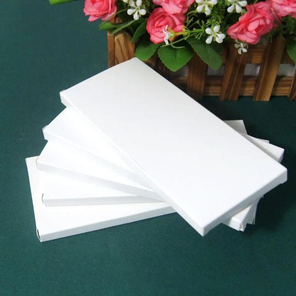 Boîte en carton en papier blanc enveloppe pour les petites boîtes d'emballage pliez une forme plate bricolage 20pcs / lot