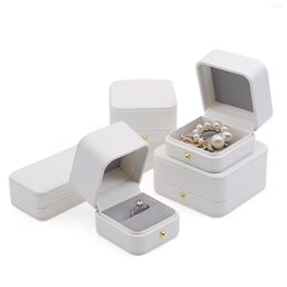 Geschenkwikkeling Witte serie sieradenverpakkingsdoos High-end diamant ring ketting Bracelet Valentijnsdag bruiloftsvoorstel