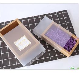 Geschenkwikkeling Hele 20 -st toe mat Pvc Cover Kraft Paper Lade Boxes Diy Box voor bruiloftsfeestverpakking1931917