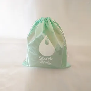 Geschenkwikkeling Groothandel 300 stks/Lot Silk Stain Drawstring Packaging Bags Pruiken Tentoonstelling Make -up Wedding Party Custom Logo