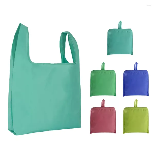 Enveloppe cadeau en gros 500pcs / lot Viete écyclable personnalisé pliage 190t Fibre polyester facile sacs réutilisables sacs