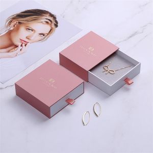 Enveloppe cadeau en gros 500pcs / lot bijoux affichage de curseur d'emballage en papier personnalisé pour anneau collier de boucle d'oreille