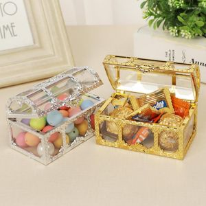 Geschenkomschakeling Groothandel transparante doos Treasure Chest Shape Storage Party Huwelijk Souvenir Diy Candy Boxes Verpakkingszakken voor zaken