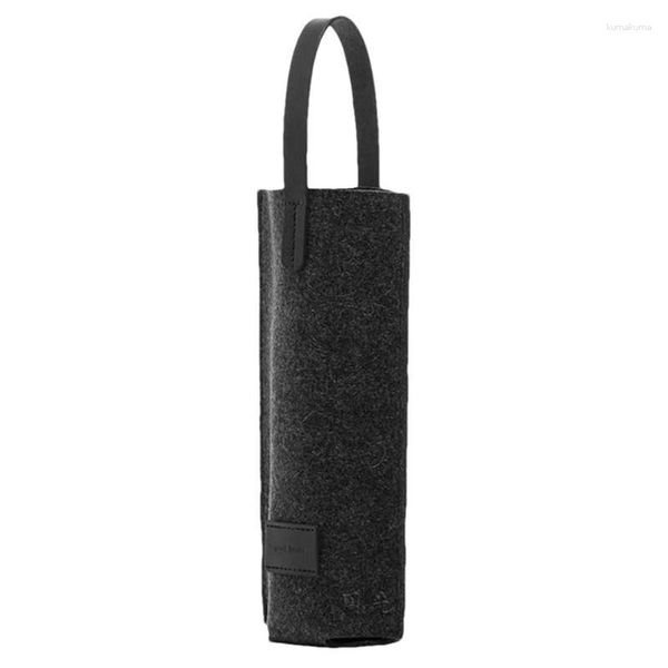 Emballage cadeau sac à vin feutre bouteille unique fourre-tout isolé support de mode réutilisable bière Shopping Carrier