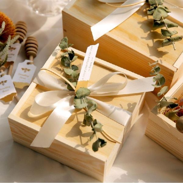 Emballage cadeau boîte en bois pratique bureau à domicile enfant Parents ami blague drôle surprise faveur de mariage