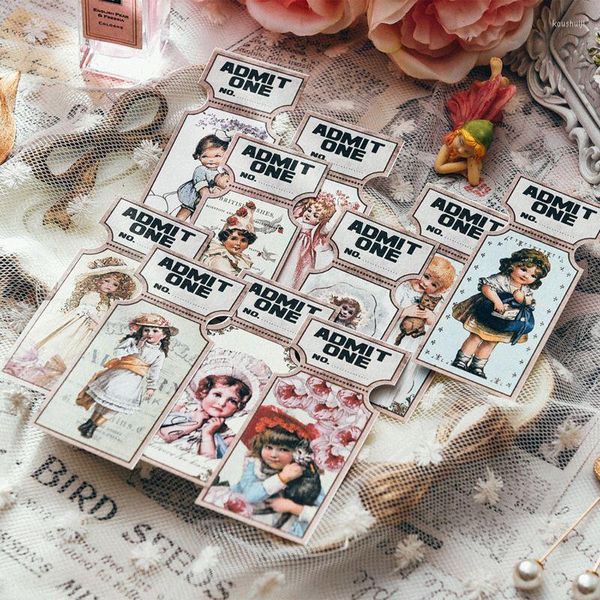 Cadeau Wrap YPP Craft Cute Girl Film Strip et billets Cardstock Die Cuts pour Scrapbooking Happy Planner / Fabrication de cartes / Projet de journalisation