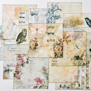Emballage cadeau YPP CRAFT Vintage oiseaux matériel papier ensemble pour Scrapbooking projets de bricolage/Po/carte faisant de l'artisanat