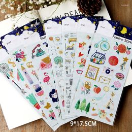 Papel de regalo ZFPARTY 1 Uds pegatinas de purpurina para niña para álbum de recortes/manualidades DIY/fabricación de tarjetas/proyecto de diario