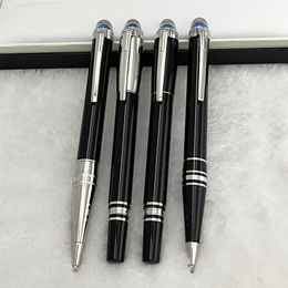 GIFTPEN 5A Luxe Pen Klassieke Ronde Kristallen Balpen Met Blauwe Handtekening Pennen Noble Gift Met serienummer2526