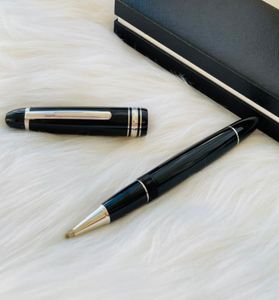 Giftpen Hoge kwaliteit 149 Luxe Pennen Silver Gold Rosegold Clip Black Resin Ink Pen Ballpoint Pennen voor Writing9182494