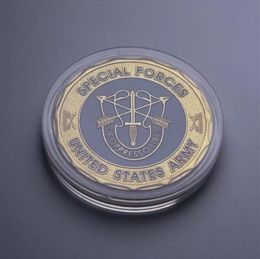 Geschenken 50pcs / lot, US Army Special Forces Green Beret Challenge Coin.cx