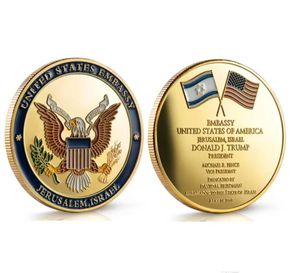 Cadeaux dédiés le 14 mai, Israël Jérusalem Ambassade des États-Unis Trump Challenge Coin.cx