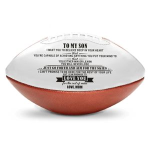 Geschenken voor uw geliefde zoon!Mom to My Son Mans Sport Rugby American Football Ball Standard Game Training Ball 240402