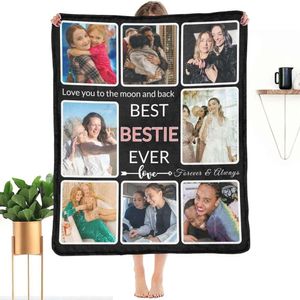 Gifts Friend Photo personnalisée Créez une couverture personnalisée avec photo Souvenirs personnalisés Couverture souvenir pour les meilleurs amis de tous les temps Collage Fabriqué aux États-Unis