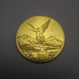 Regalos México Libertad Chapado en Oro Moneda Conmemorativa Águila Serpiente Colección de Monedas