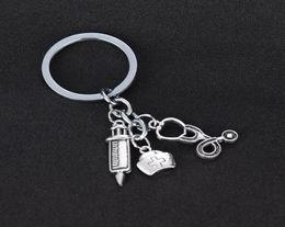 Cadeaux Stéthoscope Keychain médecin infirmière médecins porte-clés du porte-clés bijoux de la journée d'infirmière 4416174