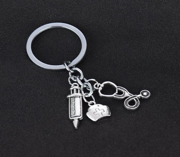 Cadeaux Stéthoscope Keychain médecin infirmière médecins clés de la chaîne de clés de bijoux de bijoux d'infirmière présente 2794264