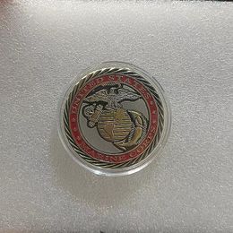 Regalos Moneda de recuerdo del Cuerpo de Marines de EE. UU. Ahueca hacia fuera la colección coleccionable Arte Fans militares veteranos Moneda conmemorativa chapada en cobre.cx