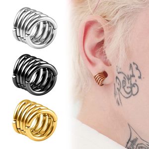 Giga 5 in 1 Stack Ringen Ontwerp Oor Manchet Meters Stekkers Expander Tunnels 10 Brancard Oorbel Body Piercing Sieraden 240130