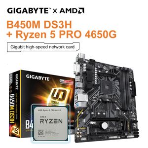 GIGABYTE B450M DS3H V2 50G CPU MicroATX B450 DDR4 293Hz M2 USB 31 128G Moederbord Kit placa mae 240123